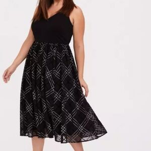 Torrid Plaid Midi Dress Size 16